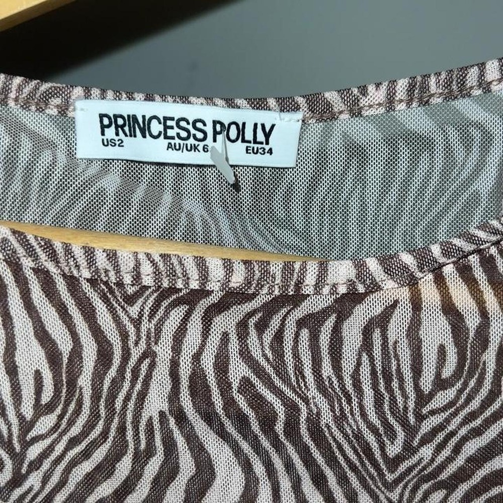 Princess Polly mesh animal print shirt - Picture 3 of 3